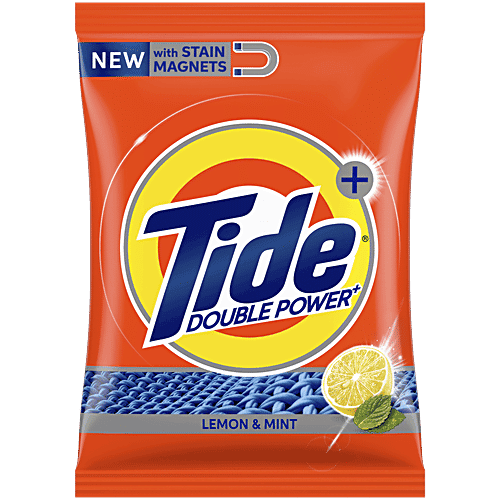 Tide Plus Detergent Washing Powder - Extra Power Lemon & Mint, 500 g Pouch