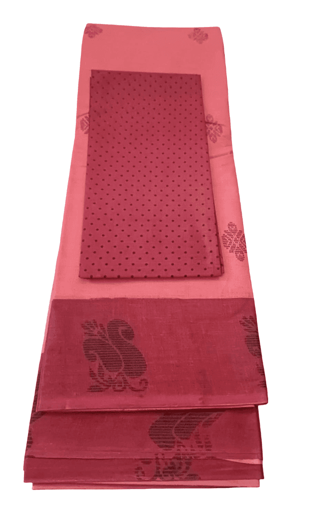 Cotton Saree with Blouse view 2