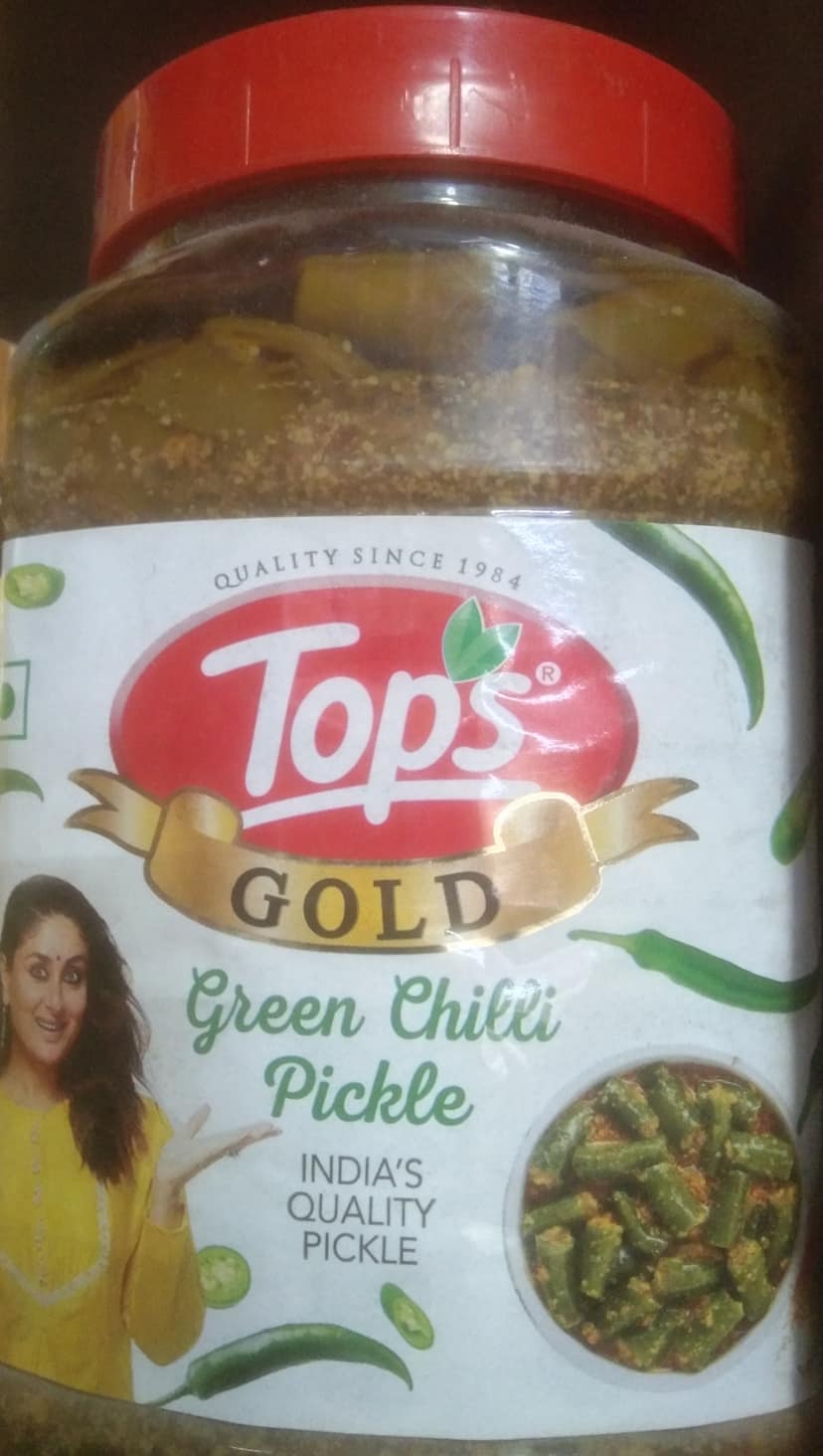 Tops green chilli pickle