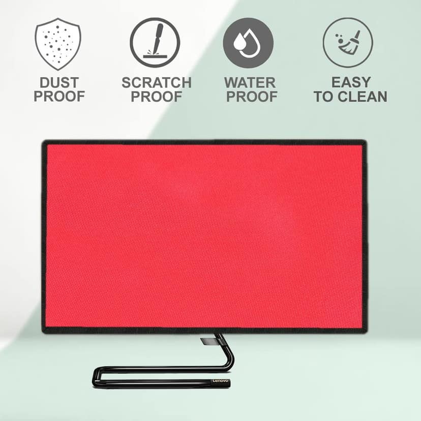 PalaP Super Premium Dust Proof Monitor Cover for Lenovo All in ONE Desktop 21.5 inches (RED) view 6