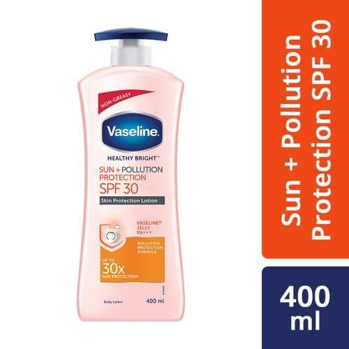 Vaseline Healthy Bright Sun + Pollution Skin Protection SPF 30 Body Lotion - + Vaseline Jelly PA+++, 400 ml