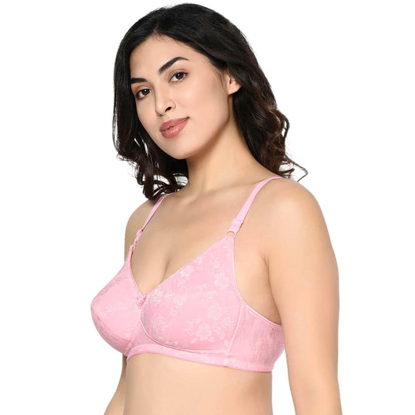 Bodycare Women Cotton Spandex Full Coverage Padded Regular Bra 6579Pink view 2