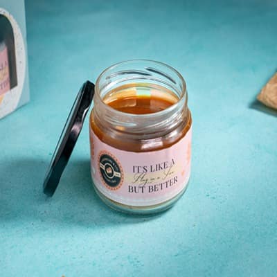 Salted caramel cheesecake jar