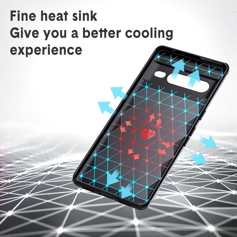 Natbok Compatible with Google Pixel 7 Pro Case, Flexible TPU [Brushed Texture] [Anti-Slip] Shockproof Military Protection Bumper Phone Case,Slim Case Cover Compatible with Pixel 7 Pro,Black view 7