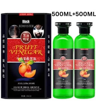 Mabilia Fruit Vinegar Hair Colour Gel 500ml Instant Black Smooth Shiny Hair Long Lasting Grey Coverage