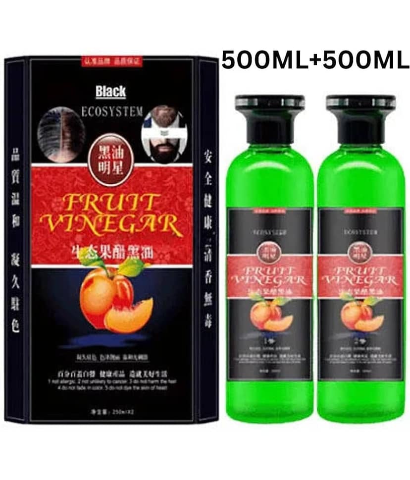 Mabilia Fruit Vinegar Hair Colour Gel 500ml Instant Black Smooth Shiny Hair Long Lasting Grey Coverage