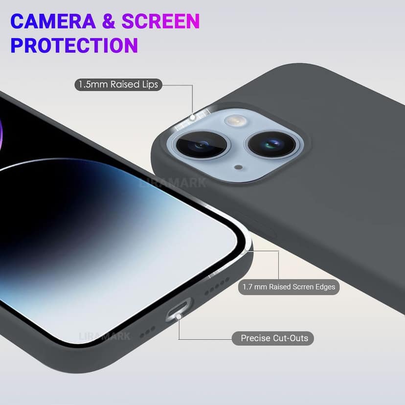 LIRAMARK Liquid Silicone Soft Back Cover Case for Apple iPhone 14 (6.1 inch) view 5
