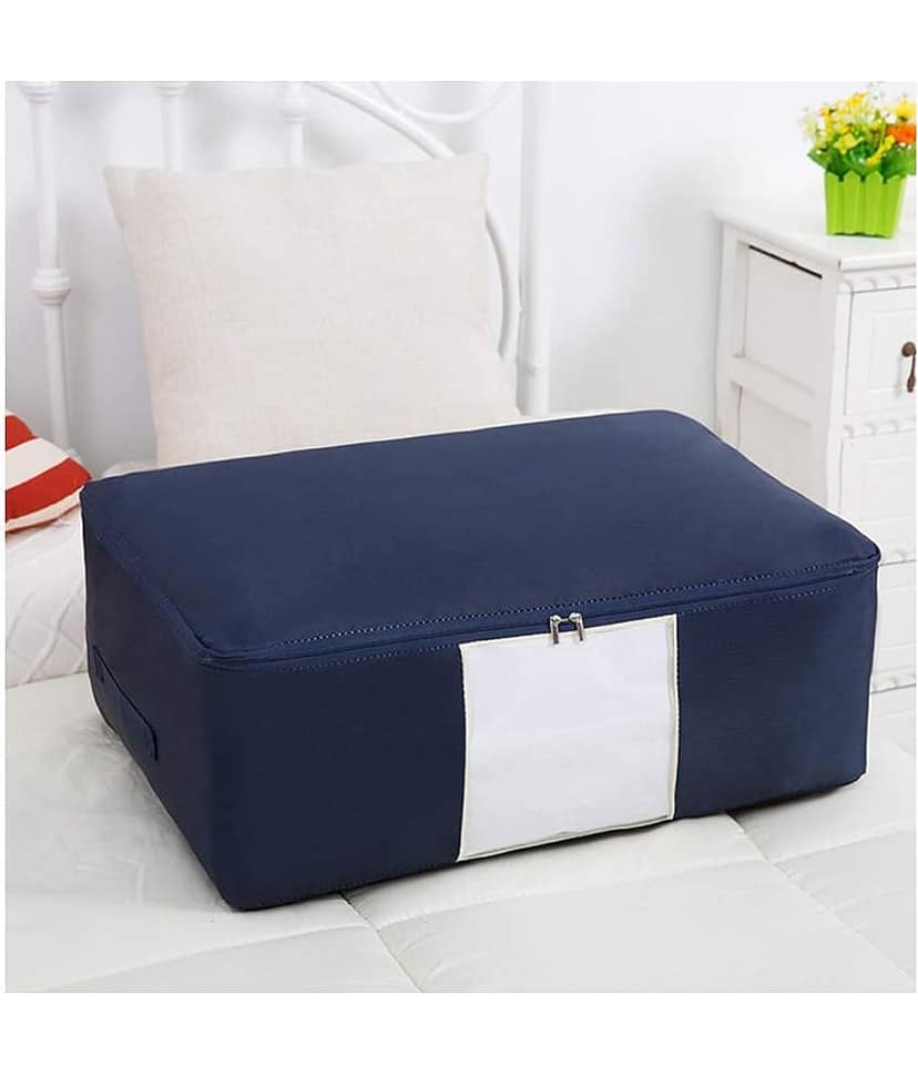 House of Quirk Extra Large Handy Storage Bag Heavy Duty Travel Luggage Caddy Organizer Laundry Bags Duffel Space Saver with Web Handles for Quilt Beddings Blanket