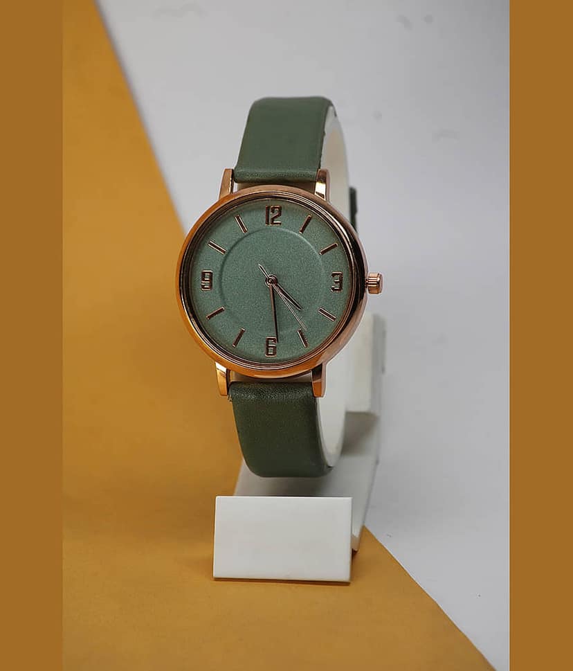 Trex Green PU Analog Womens Watch