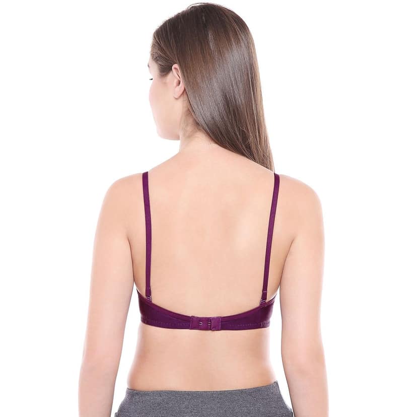 Bodycare Polycotton Padded Non wired Tshirt Bra-Pack of 3 view 3