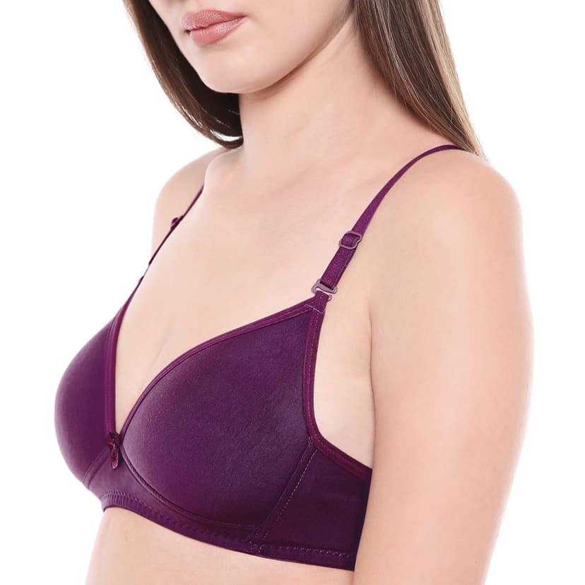 Bodycare Polycotton Padded Non wired Tshirt Bra-Pack of 3 view 5