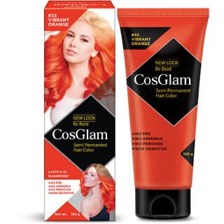 Cosglam Semi Permanent Hair Color For Women Men, (120g, #33 Vibrant Orange)