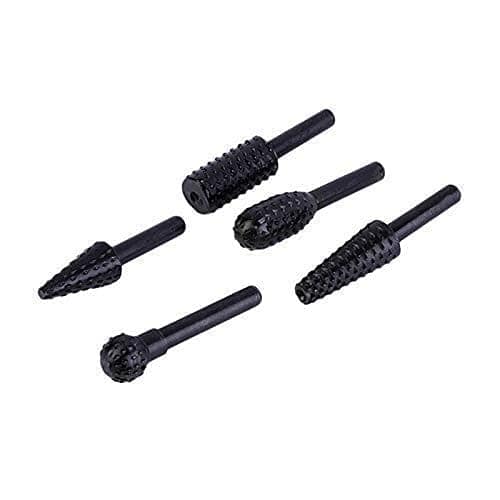 Rangwell 5Pcs/Set High Speed Steel Burr Drill Bit Set Wood Carving Rasps for Dremel Shank Burs Tools Cutting Tool view 2