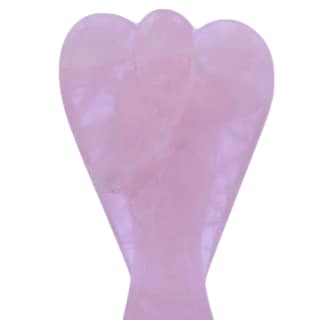Rose Quartz Angel | Handcarved Statues Figurines Stone of Good Luck - Reiki, Healing Crystal for Physical, Emotional & Spiritual Imbalance | Positive Vibes Energy(KI_62) by Krishna Impex