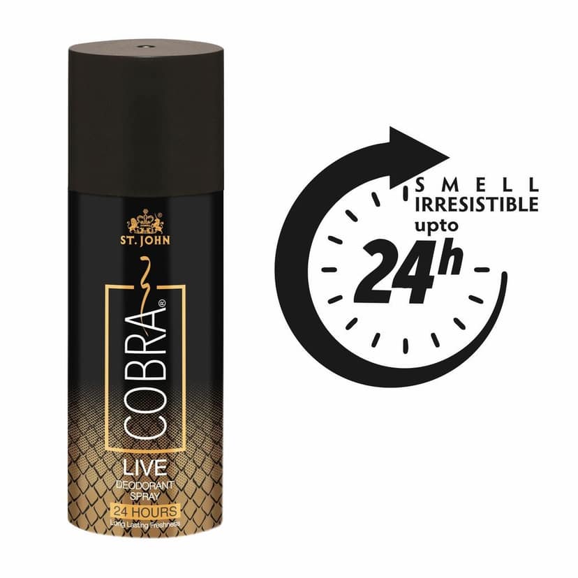 ST-JOHN Cobra Cool & Live Limited Edition Deodorant Spray Log lasting Protection 150ml Each Deodorant Spray For Men - Pack of 2 view 5