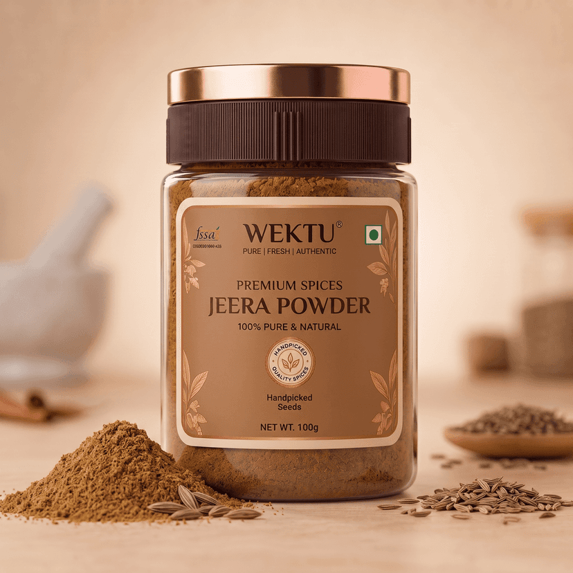 WEKTU Premium Jeera Powder, 100% Pure & Natural Cumin Powder.