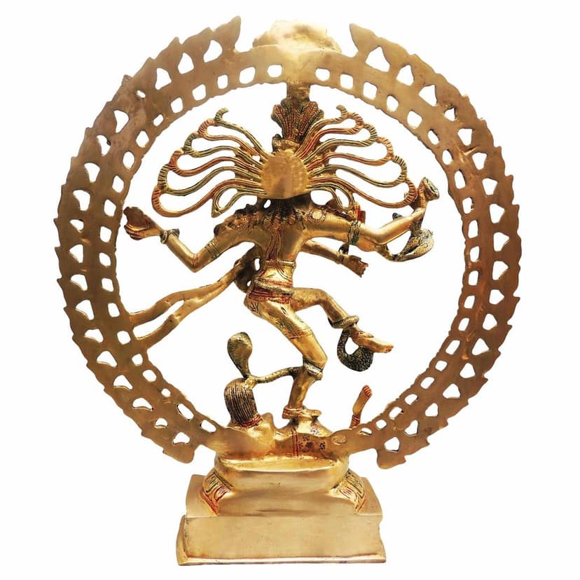 Brass Showpiece Nataraja, Natraja God Idol Statue, Height : 20 Inch (BSMAS496) view 3