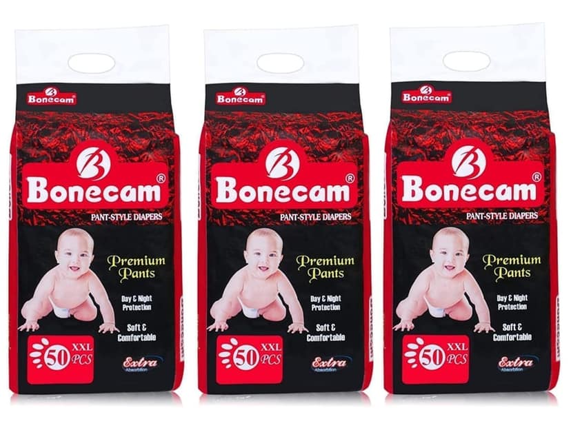 Alizee Bonecam Extra Absorb Pants Style Baby Diapers - 150 Count | Leakage Protection, Rush-Free Baby Diaper Pants