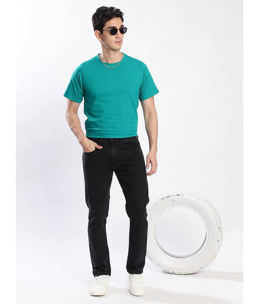 Bene Kleed Slim Fit Clean Look Men's Jeans - Black ( Pack of 1 ) view 5
