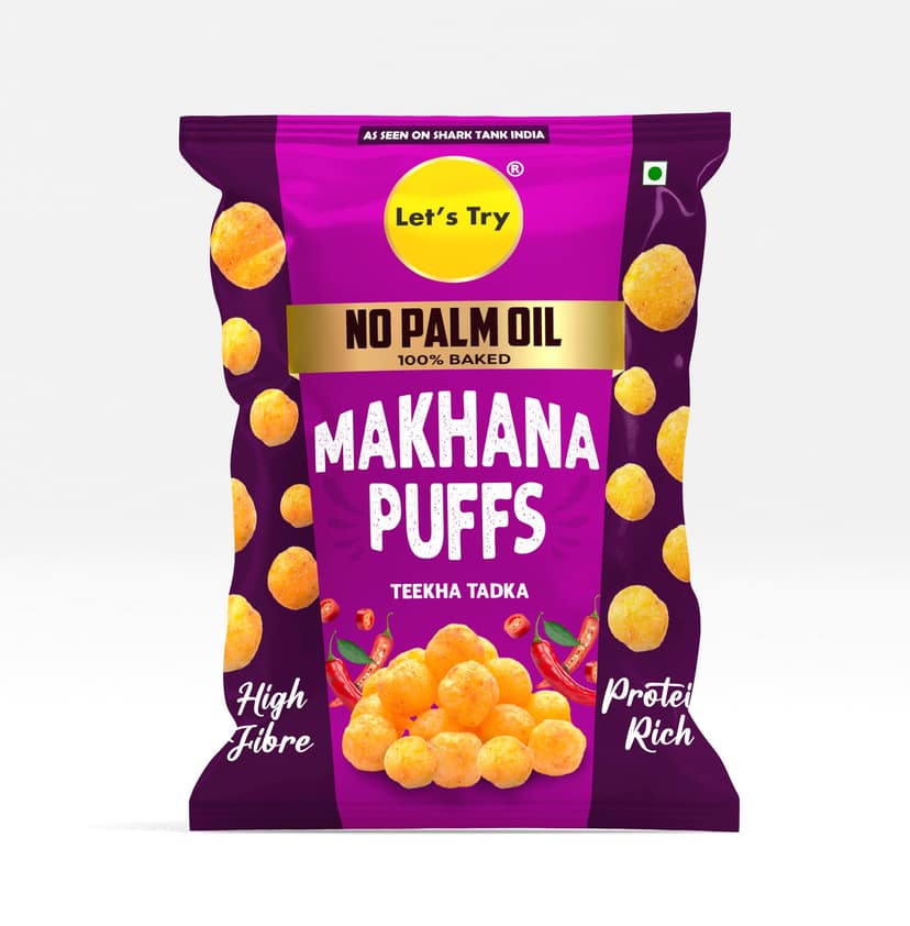 Let's Try Makhana Puff Tadka - 57g