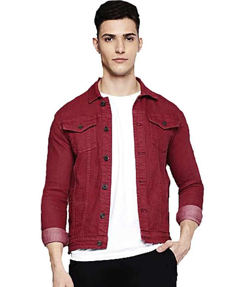 52dealz Cotton Blend Men's Denim Jacket - Olive ( Pack of 1 )