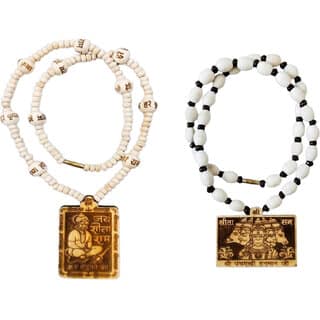 Abhimantrit-Bageshwardham Mala Hanuman Ji Tulsi Mala Beads Wood Necklace