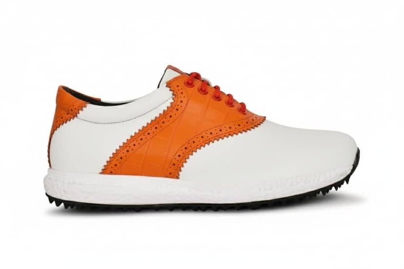 HITCARO Men's Proffessional Leather Golf Shoes | Lace-Up | Waterproof | Comfortable | Breathable view 2