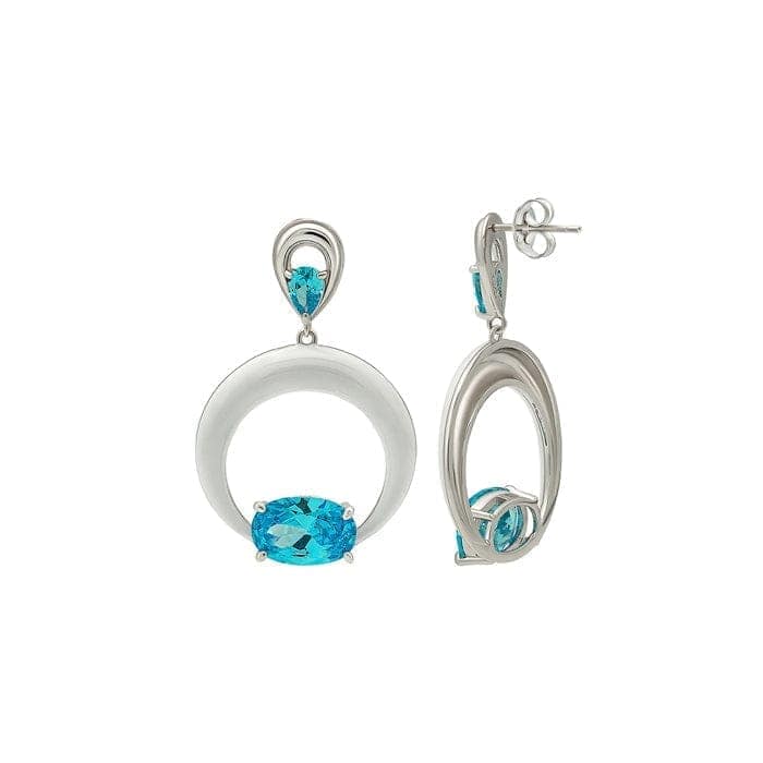 Silver Blue Frost Earrings view 5