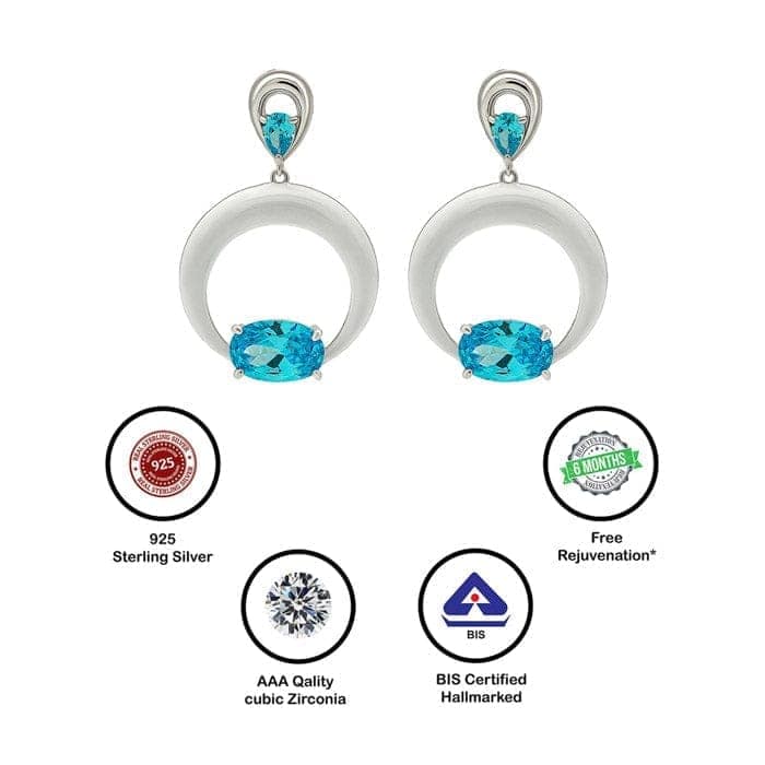 Silver Blue Frost Earrings view 7