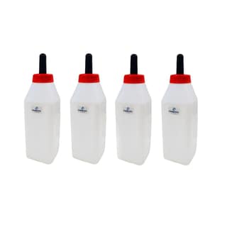 FAIRBIZPS Calf Feeding Milk Bottle, Milk Feeding Bottle for Calf with Nipple, Calf Feeding Bottle White, 2.5 Liter Pack of 4