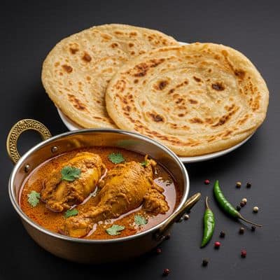 Chicken Curry + Parotta (2 Pcs)
