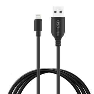 Portronics Konnect Link USB to 8PIN Fast Charging Cable with iOS Compatibility, 3.0A Output, 480Mbps Data Transfer, 1M Length White