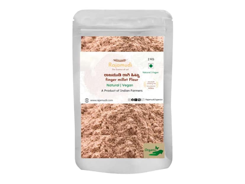Rajamudi Organics Finger Millet Flour - 2 Kilogram