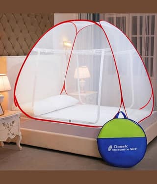 Classic Mosquito Net, Machardani Queen Red Mosquito Net, Machardani