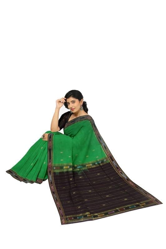 APCO Handloom (A Andhra Pradesh Govt Emporium)- Women's Traditional Pure Handloom Bandar (Polavaram) Cotton Saree | BCS0042 view 4