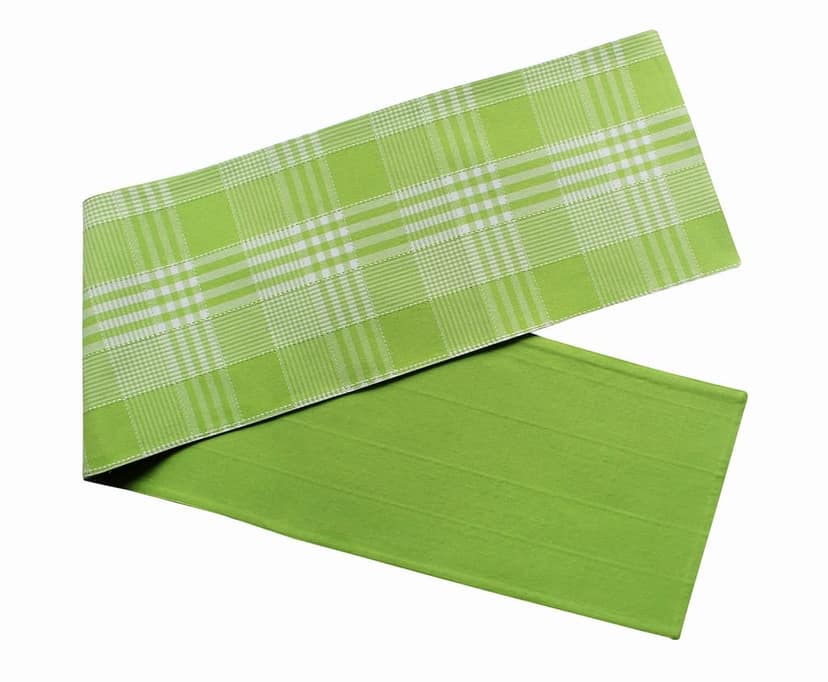 Airwill Cotton Track Dobby Green Designed Checked Pattern Table Runner Length 152cm (Green, Pack of 1) view 3