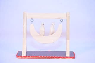 Wooden Love Birds on a Swing