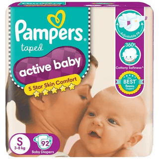 Pampers Taped Diapers Small 92 Pcs