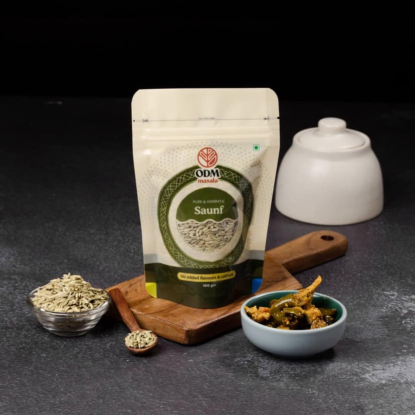 ODM Masala Mota Saunf (Bold Fennel Seeds) - Sweet Mukhwas view 3
