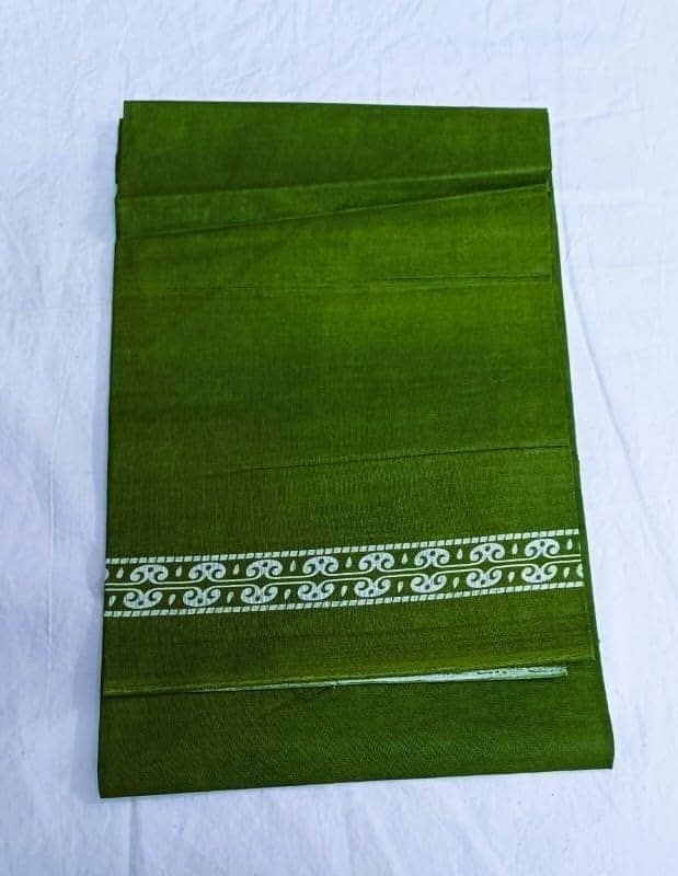 Beautiful Handloom Pure Cotton Saree With Blouse Piece, Village Life Print Saree view 4