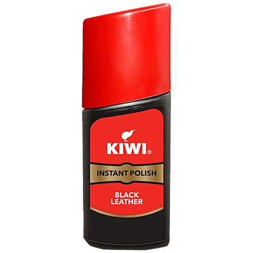 Kiwi Instant Polish - Black Leather, 40 ml