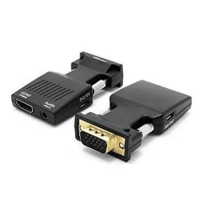 VGA (M) To HDMI (F) Converter With Audio for PC, Monitor HDTV Laptop, Projector