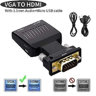 VGA (M) To HDMI (F) Converter With Audio for PC, Monitor HDTV Laptop, Projector view 5