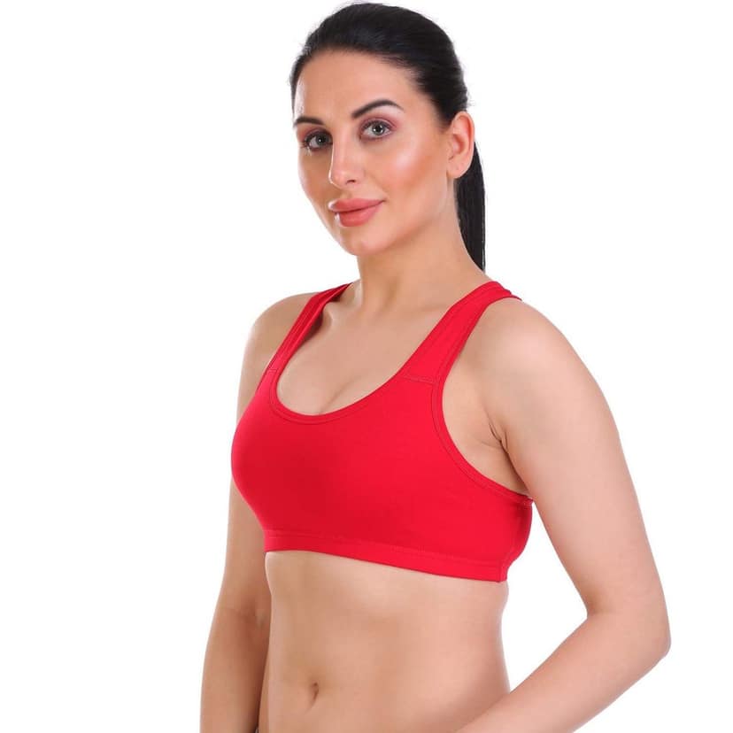 SONA Vibekart Women's Cotton Seamless Non Padded Racerback Sports Bra view 4
