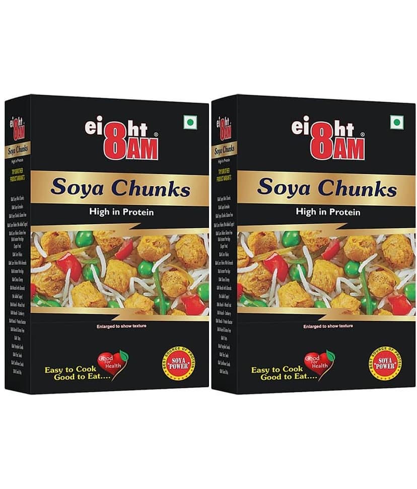 8 AM Mini, Granules, Soya Chunks (Wadi) 800 gm Pack of 4 view 5