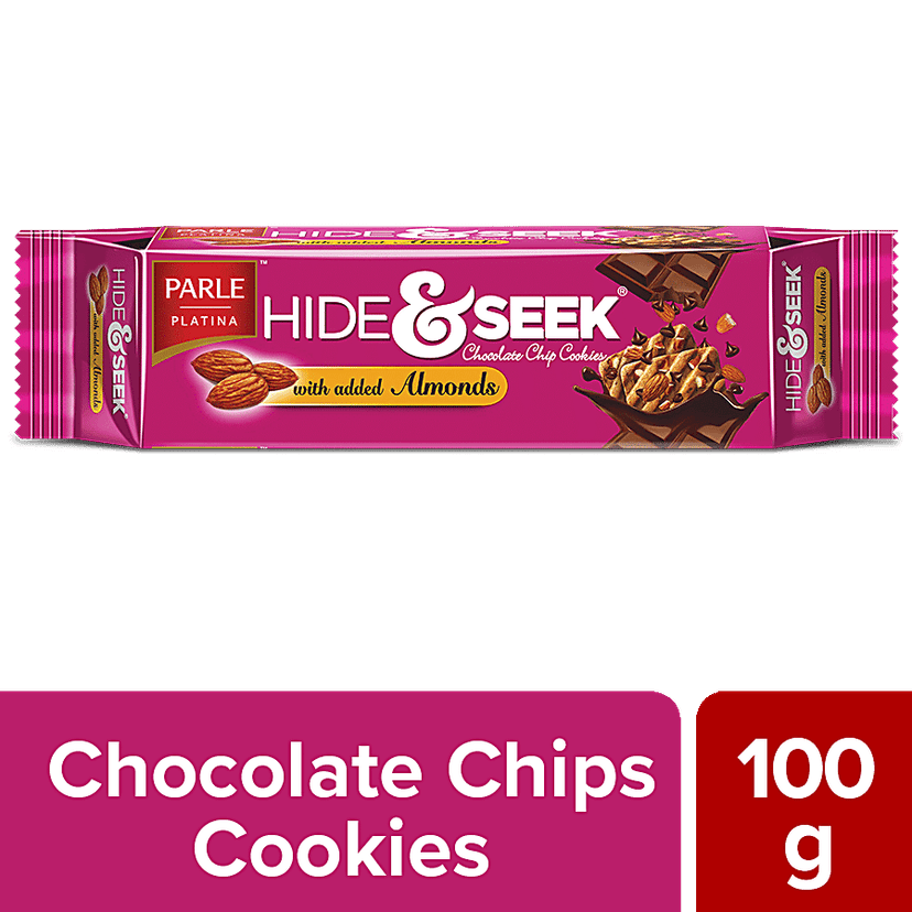 Parle Hide & Seek Chocolate & Almonds, 100 g