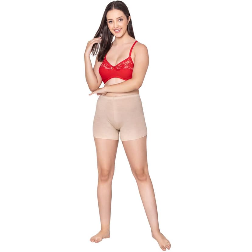 Bodycare polycotton wirefree adjustable straps designer net cup non padded bra-1535BB view 5