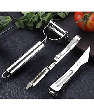 Bhavyta Steel Stainless Steel Vegetable Peeler ( Pack of 3 )