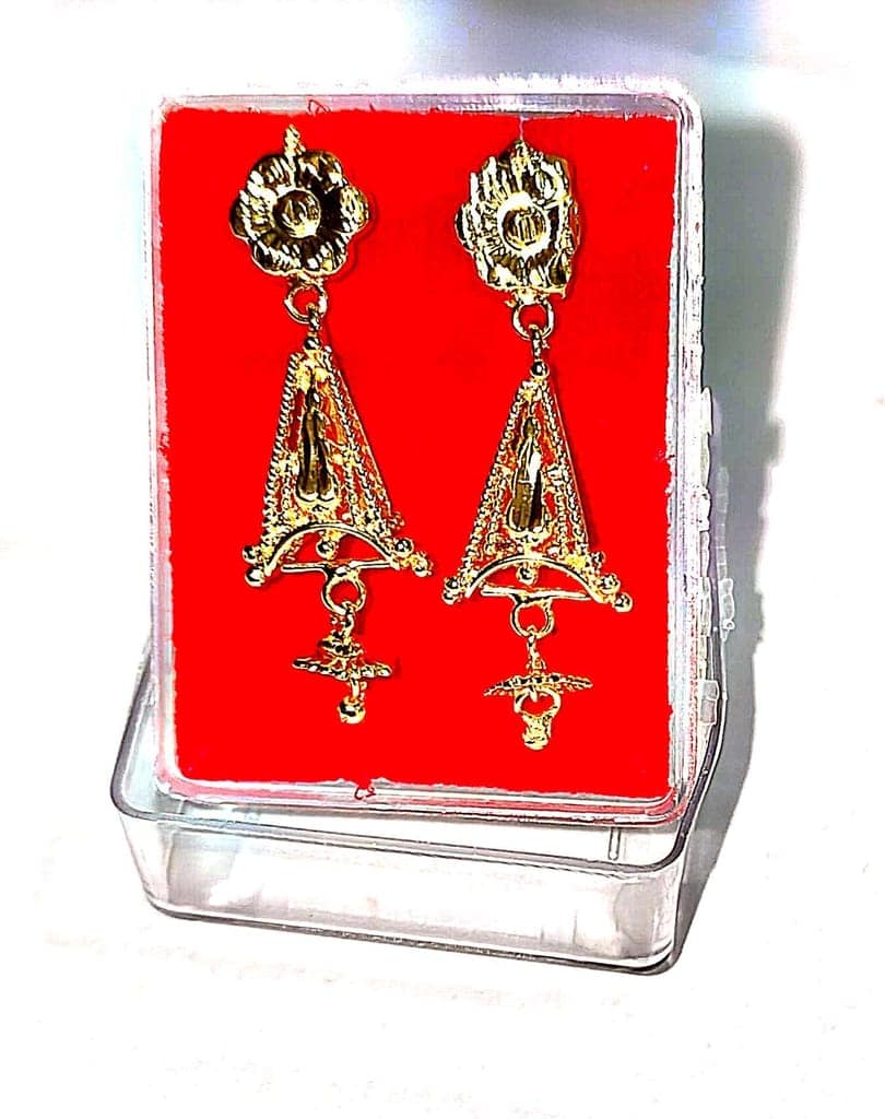 Gold Plated Traditional Indian Jhumka Earrings for Women view 4