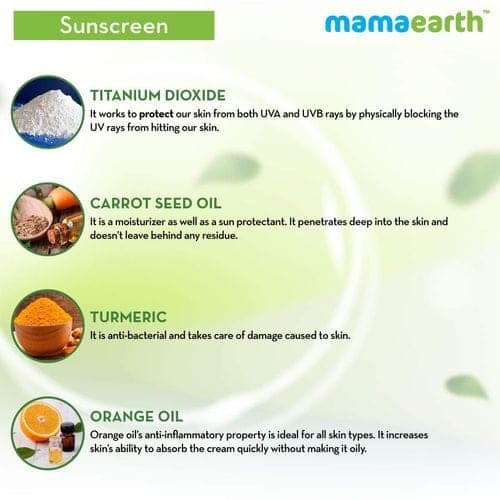 Mamaearth Ultra Light Indian Sunscreen SPF50 PA+++ (80 gm) + Mamaearth Vitamin C Daily Glow Face Cream(80gm) Combo Pack of 2 view 4